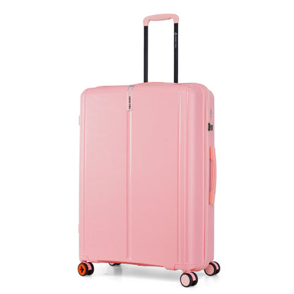 Nasher Miles The Line Hard-Sided Polypropylene Check-in Luggage Pink 24 inch |65 Trolley Bag