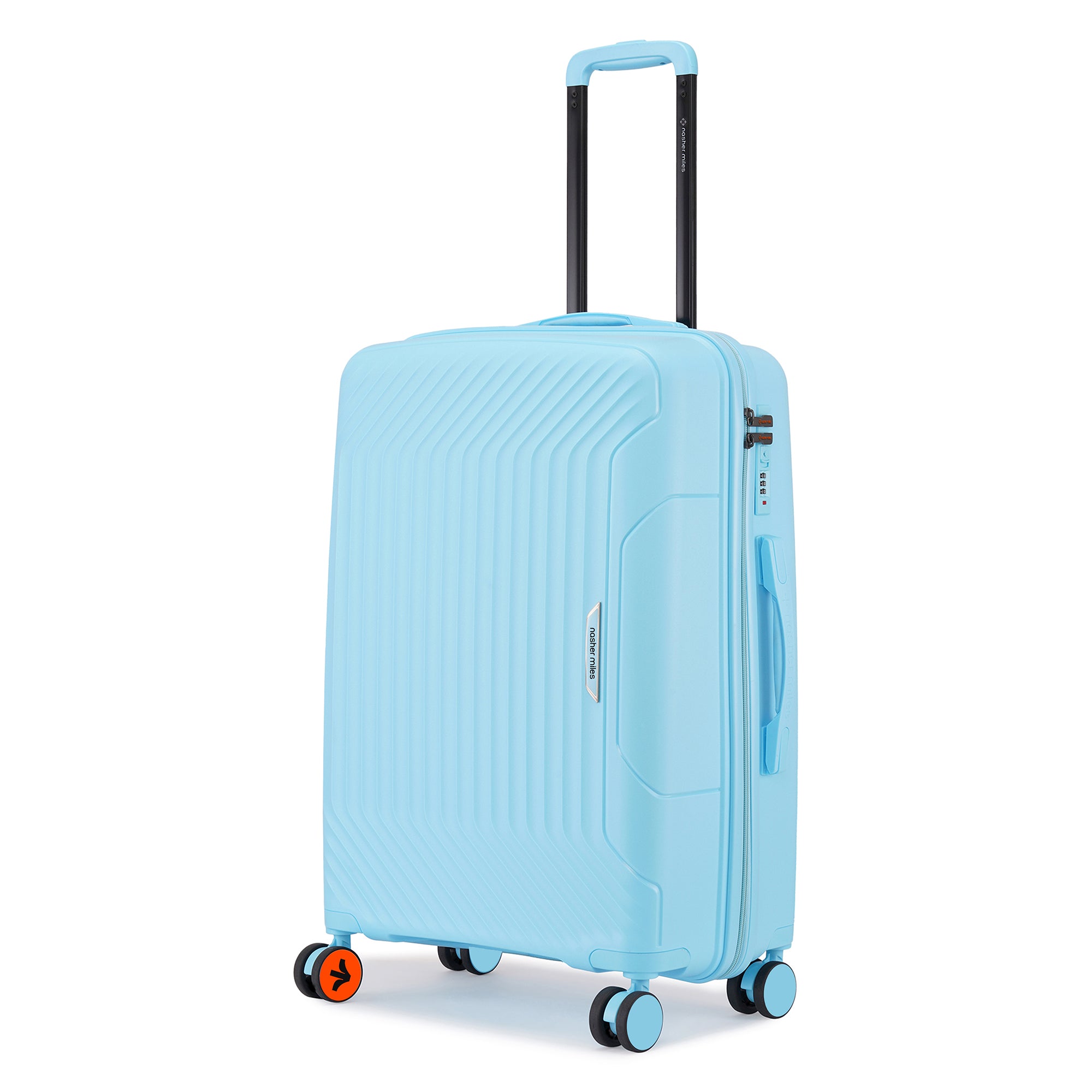 Nasher Miles Coorg Hard-Sided Polypropylene Check-in Luggage Sky Blue 24 inch |65 Trolley Bag | Nasher Miles at Broadway