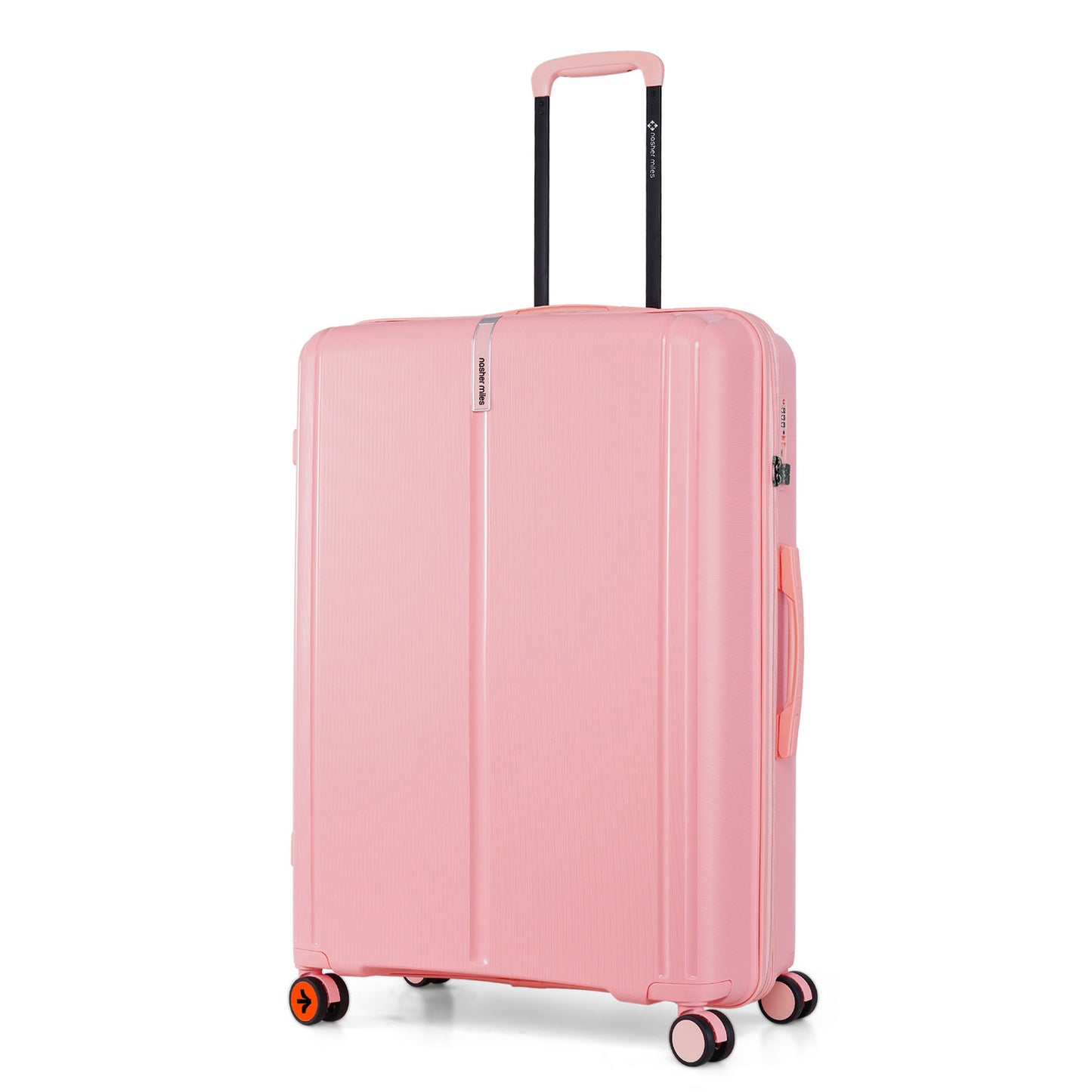 Nasher Miles The Line Hard-Sided Polypropylene Check-in Luggage Pink 28 inch |75 Trolley Bag