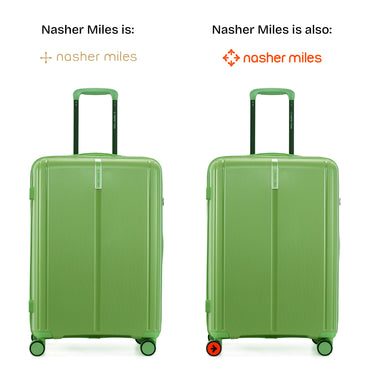 Nasher Miles The Line Hard-Sided Polypropylene Check-in Luggage Avacado Green 24 inch |65 Trolley Bag