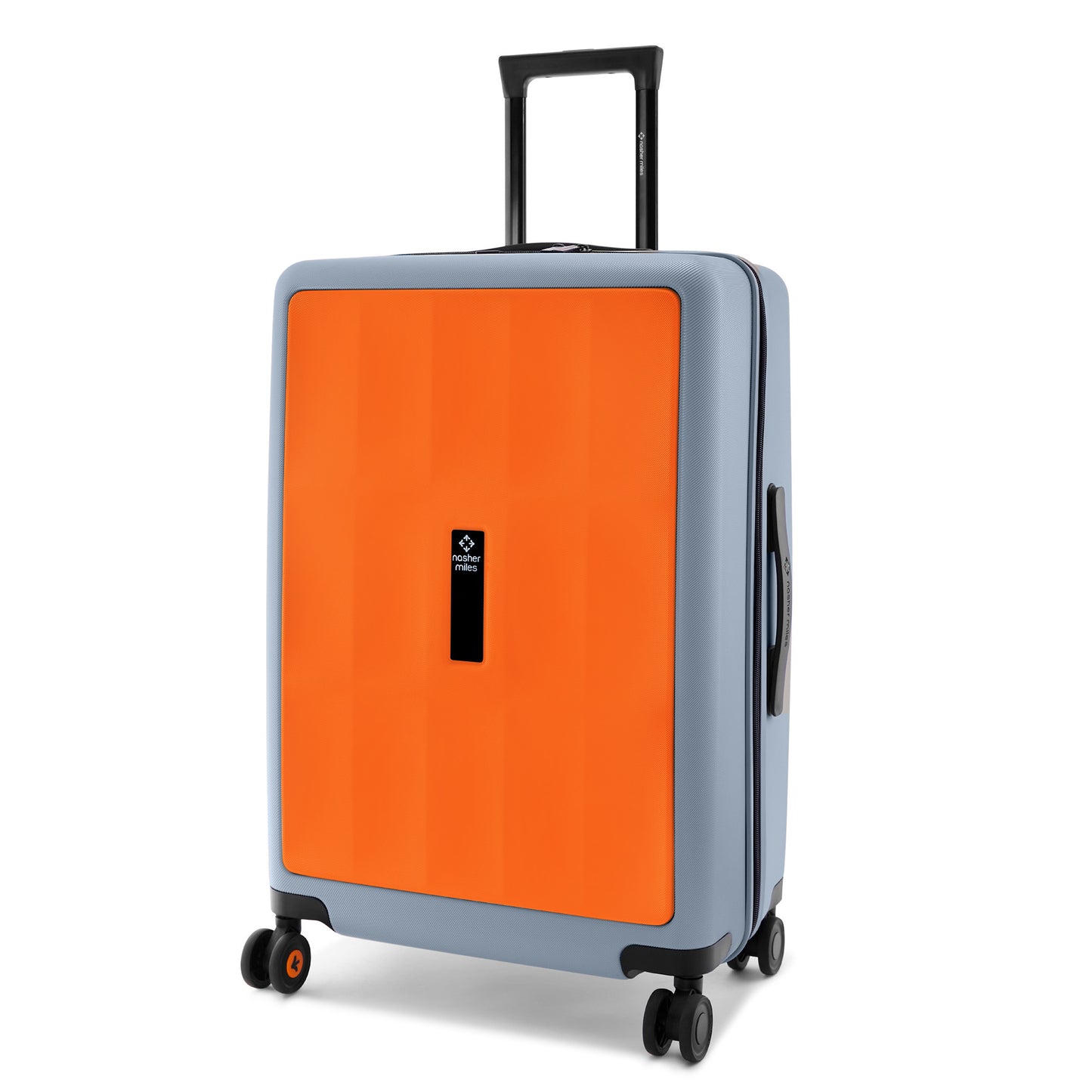 Nasher Miles Zanzibar TSA Lock Hard-Sided Polycarbonate Check-in Luggage Orange Grey 24 inch |65 Trolley Bag| Suitcase