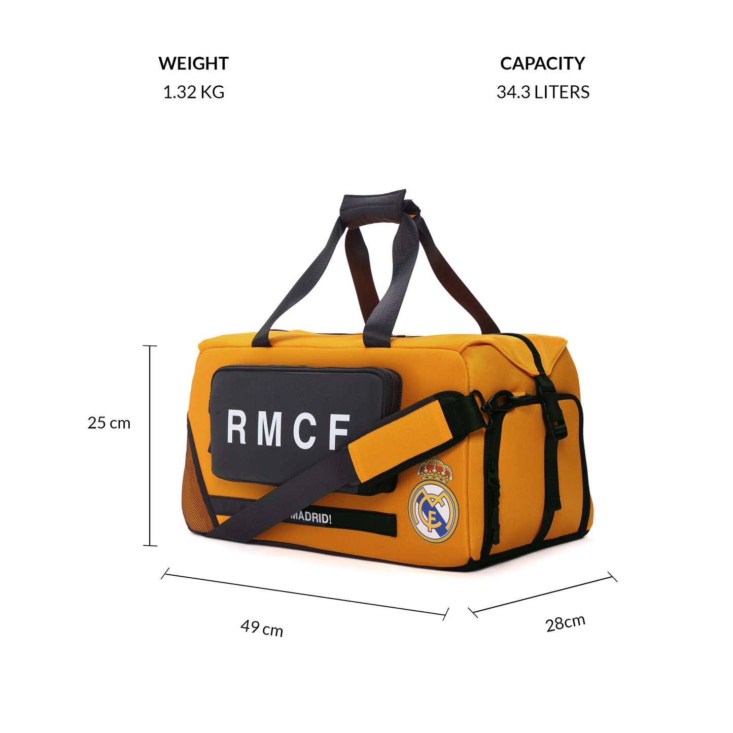CARRIALL | REAL MADRID -Madridista Sports Duffle Bag (Orange)