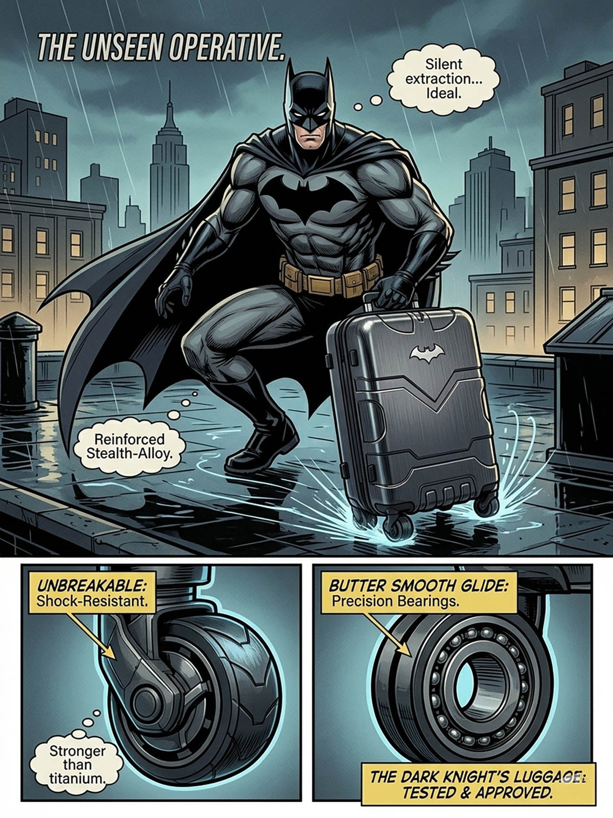 FUR JADEN  Batman Polycarbonate Travel Suitcase