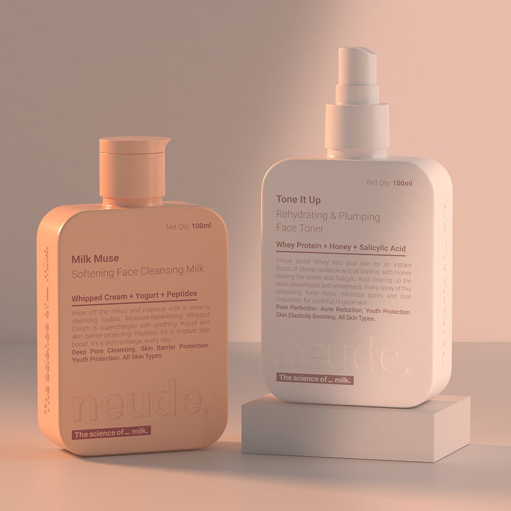 The Peptide Prep - Milk Cleanse & Tone Routine - Neude Skin