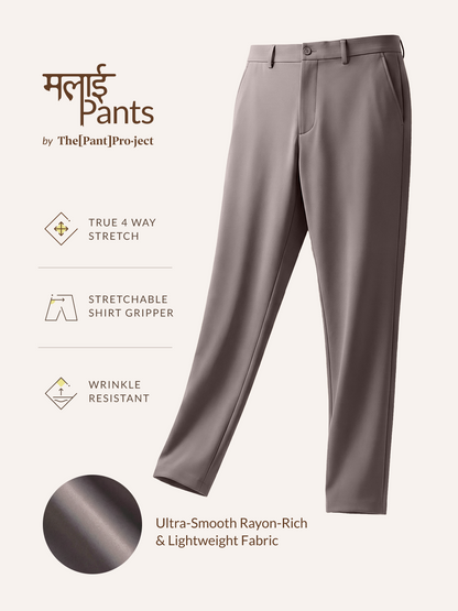 Malai Pants Dark Grey Soft-touch Slim Fit Power-Stretch Pants