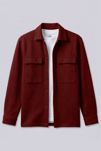 Relaxed Fit Textured Overshirt