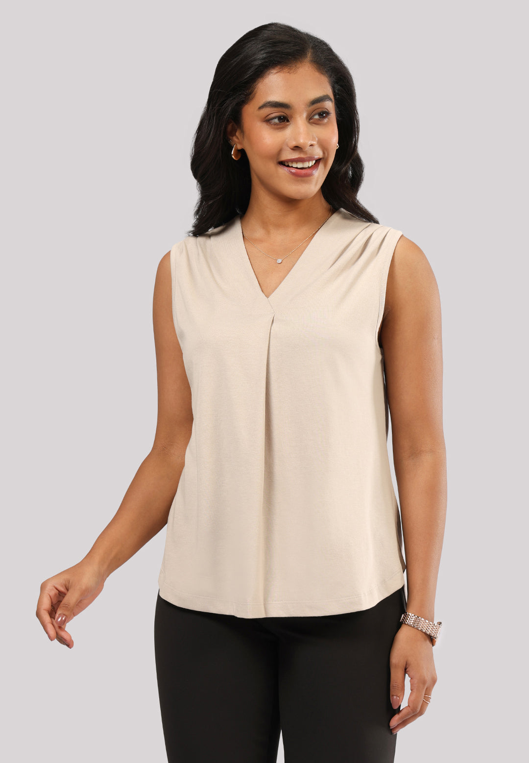 Cotton Pro Sleeveless Work Top | Blissclub at Broadway
