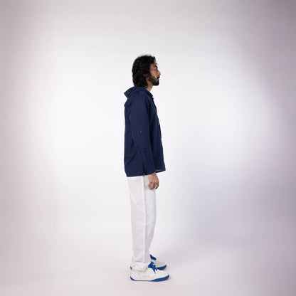 Men's Hooded Shirt - Dark Blue
