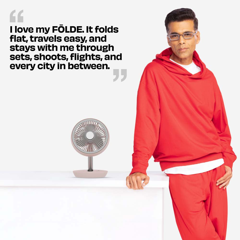 FOLDE v2 | All Day Wireless Rechargeable Folding Fan