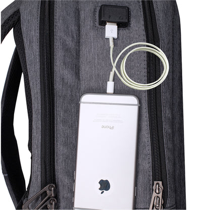 Carriall Minch Grey Smart Laptop Backpack with Charging Port