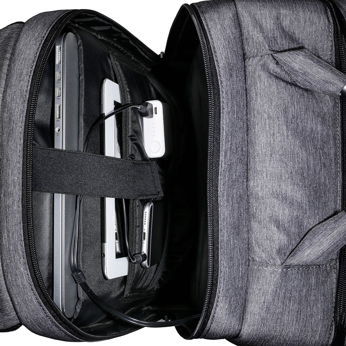 Carriall Minch Grey Smart Laptop Backpack with Charging Port