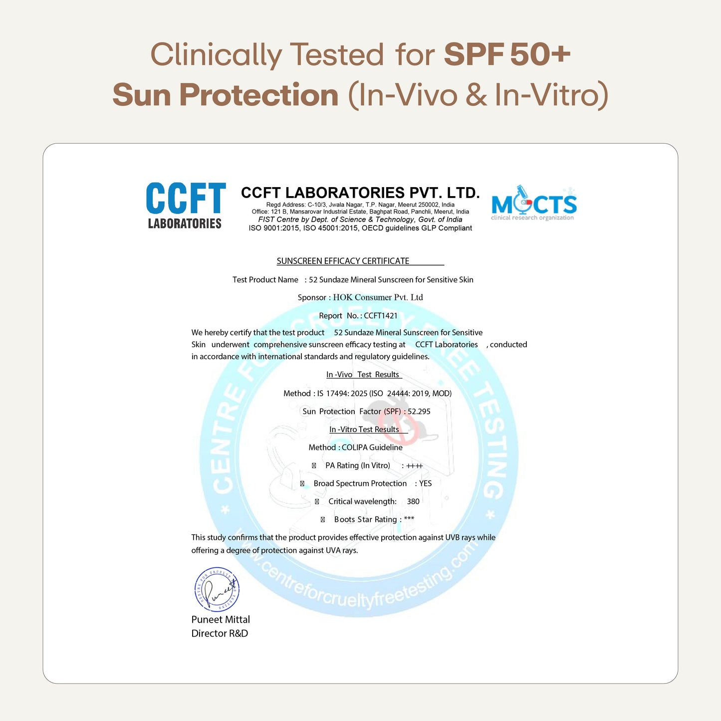 SPF 50 Mineral Sunscreen | For Sensitive Skin