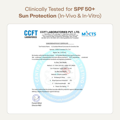 SPF 50 Mineral Sunscreen | For Sensitive Skin