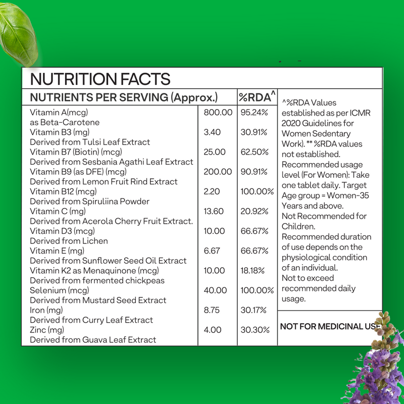 OZiva Plant Based Multivitamins for Women 35+ | OZiva at Broadway