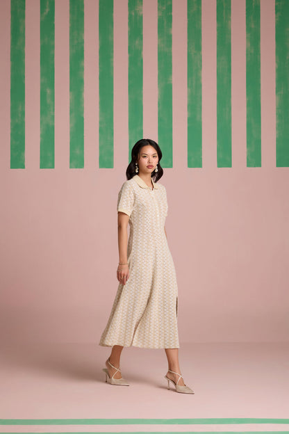 Stracciatella Crochet Dress