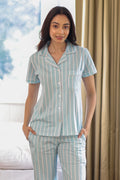 Aqua Stripes PyjamaÂ Set