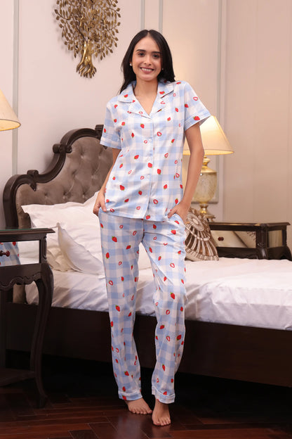 Strawberry Checks Pyjama Set