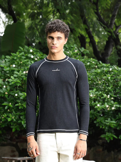 Waffle Contrast Stitch Tee