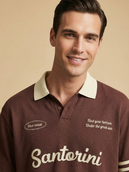 Santorini Oversized Polo T-Shirt