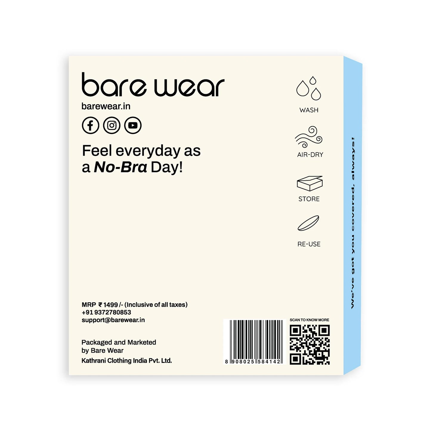 Non-Adhesive Reusable Nipple Covers + (10 cm) | Bare Wear at Broadway