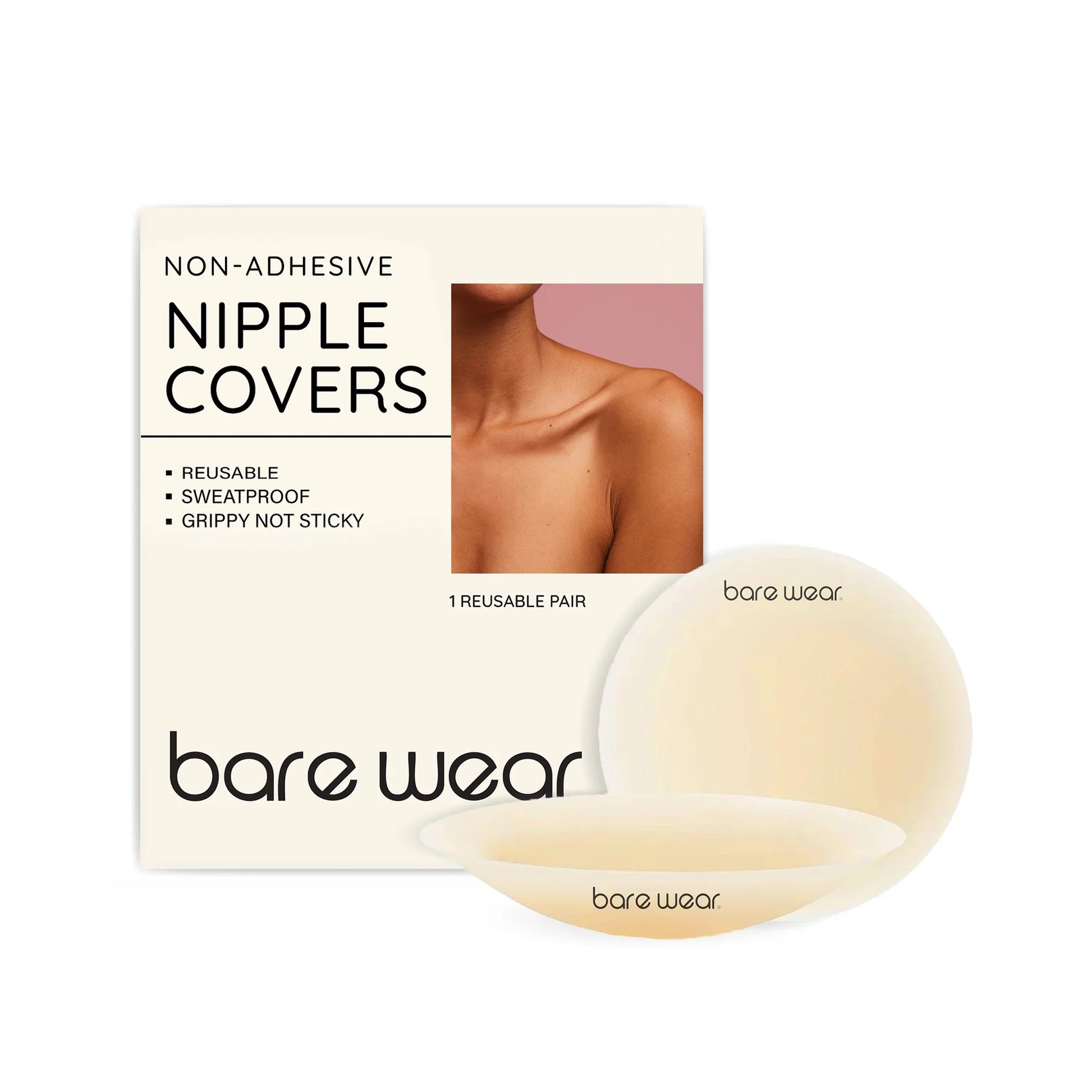 Non-Adhesive Reusable Nipple Covers (8 cm) | Bare Wear at Broadway
