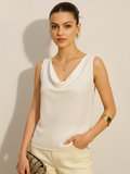 Cowl Neck Top - White
