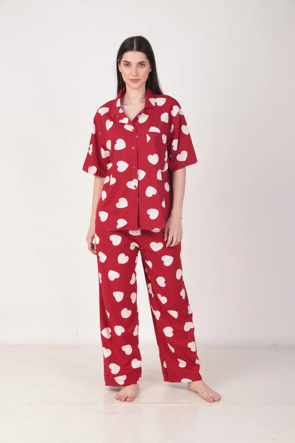 Heartful Oversized Shirt set