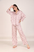 Little Hearts Oversized Satin PJ Set | Masha at Broadway