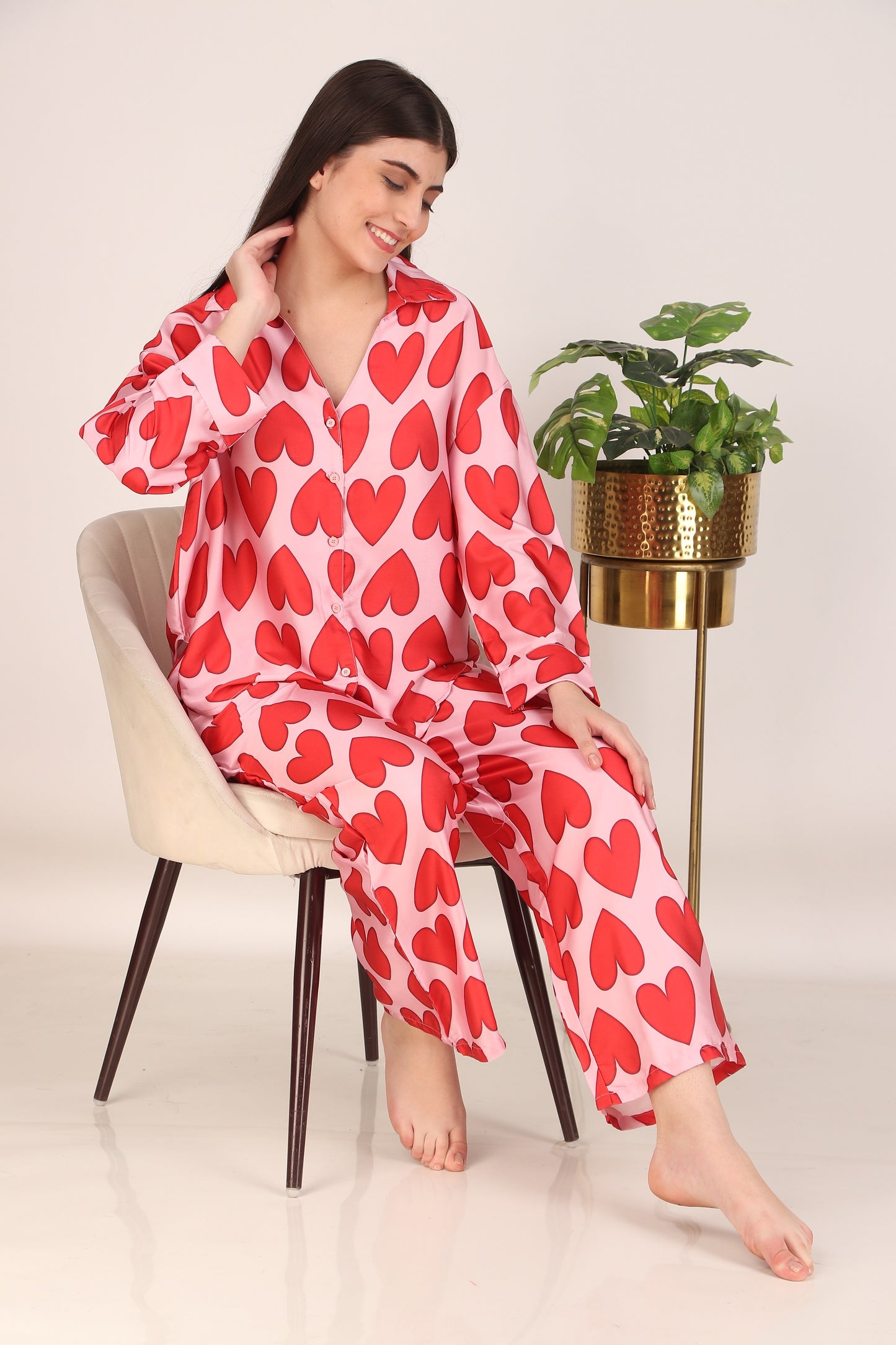 All Hearts Oversized PJ Set | Masha at Broadway