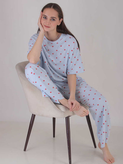Bow Me Over Oversized PJ Set | Masha at Broadway
