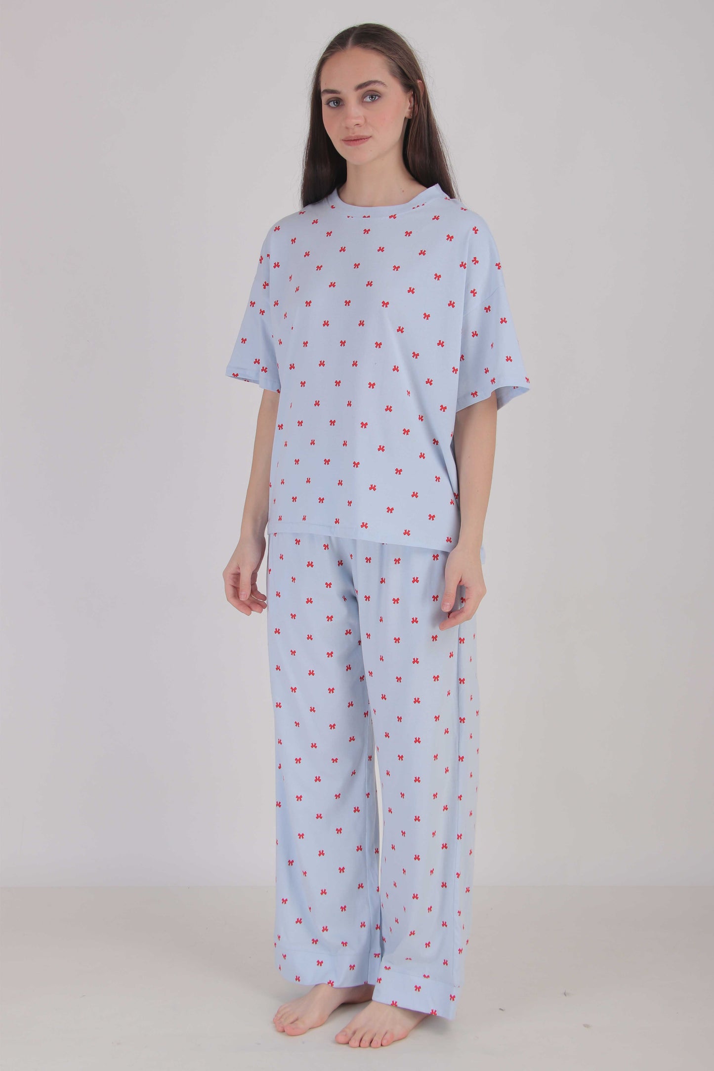 Bow Me Over Oversized PJ Set | Masha at Broadway