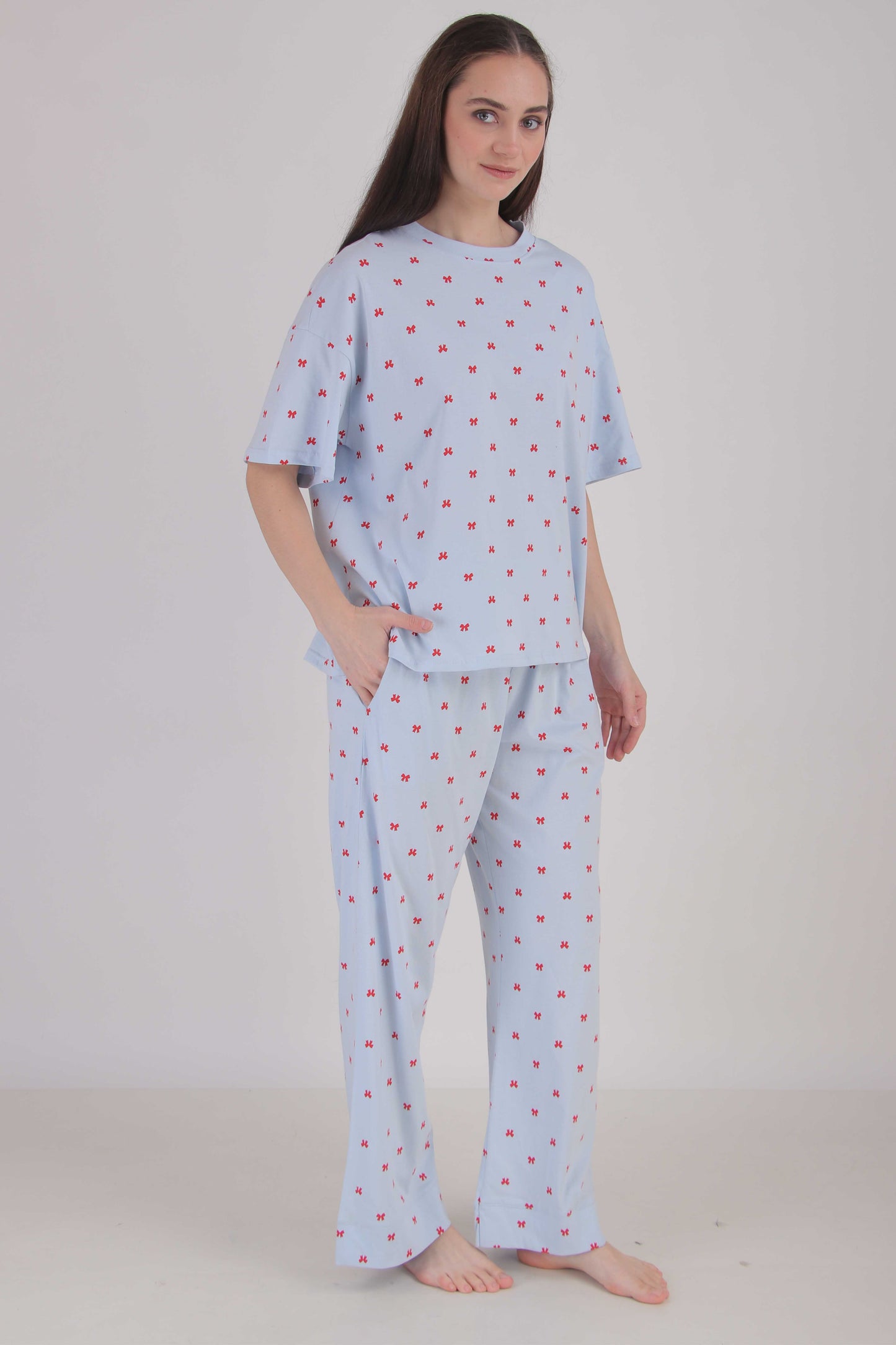 Bow Me Over Oversized PJ Set | Masha at Broadway
