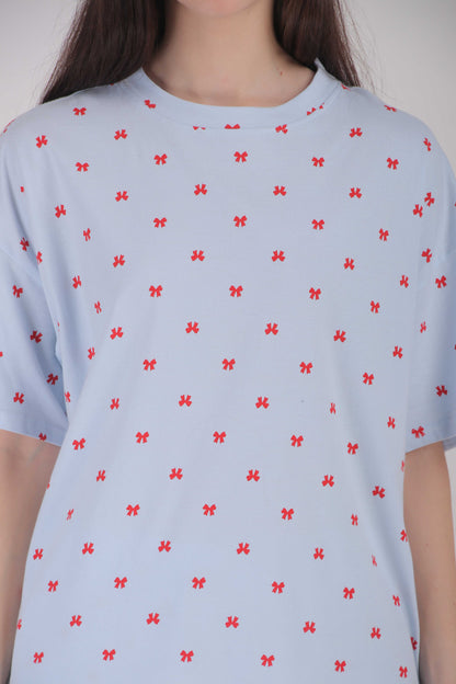Bow Me Over Oversized PJ Set | Masha at Broadway