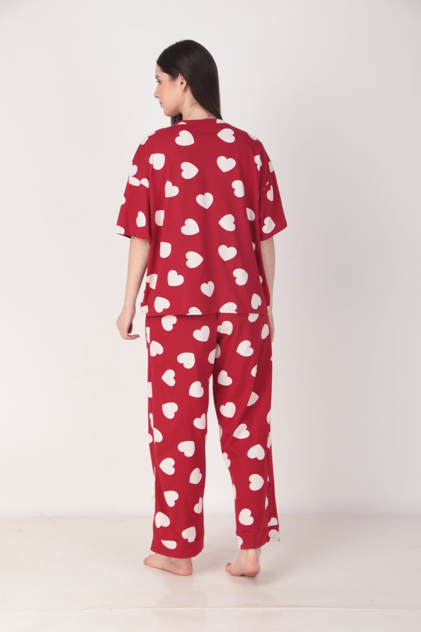 Heartful Oversized Cotton Pyjama Set | Masha at Broadway
