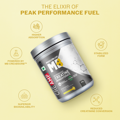 MuscleBlaze Creatine Monohydrate CreAMP , Citrus Blast, 320g | MuscleBlaze at Broadway