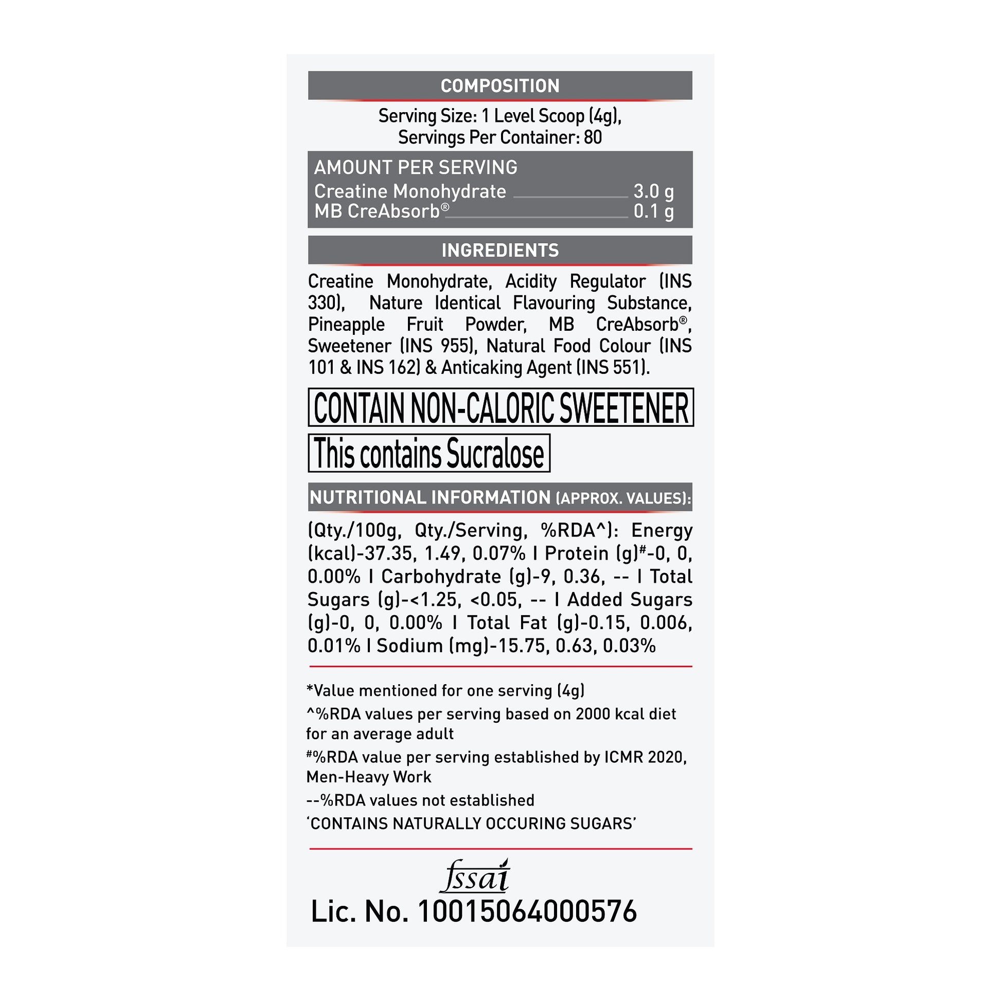 MuscleBlaze Creatine Monohydrate CreAMP , Citrus Blast, 320g | MuscleBlaze at Broadway