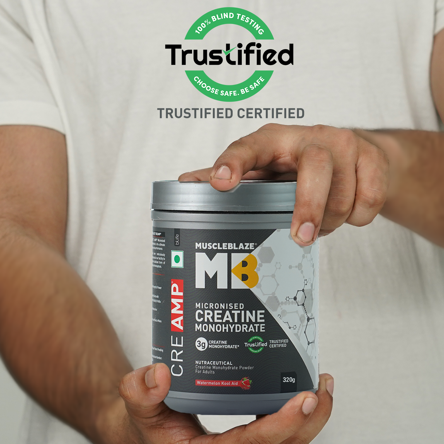MuscleBlaze Creatine Monohydrate CreAMP, Watermelon Kool Aid | MuscleBlaze at Broadway