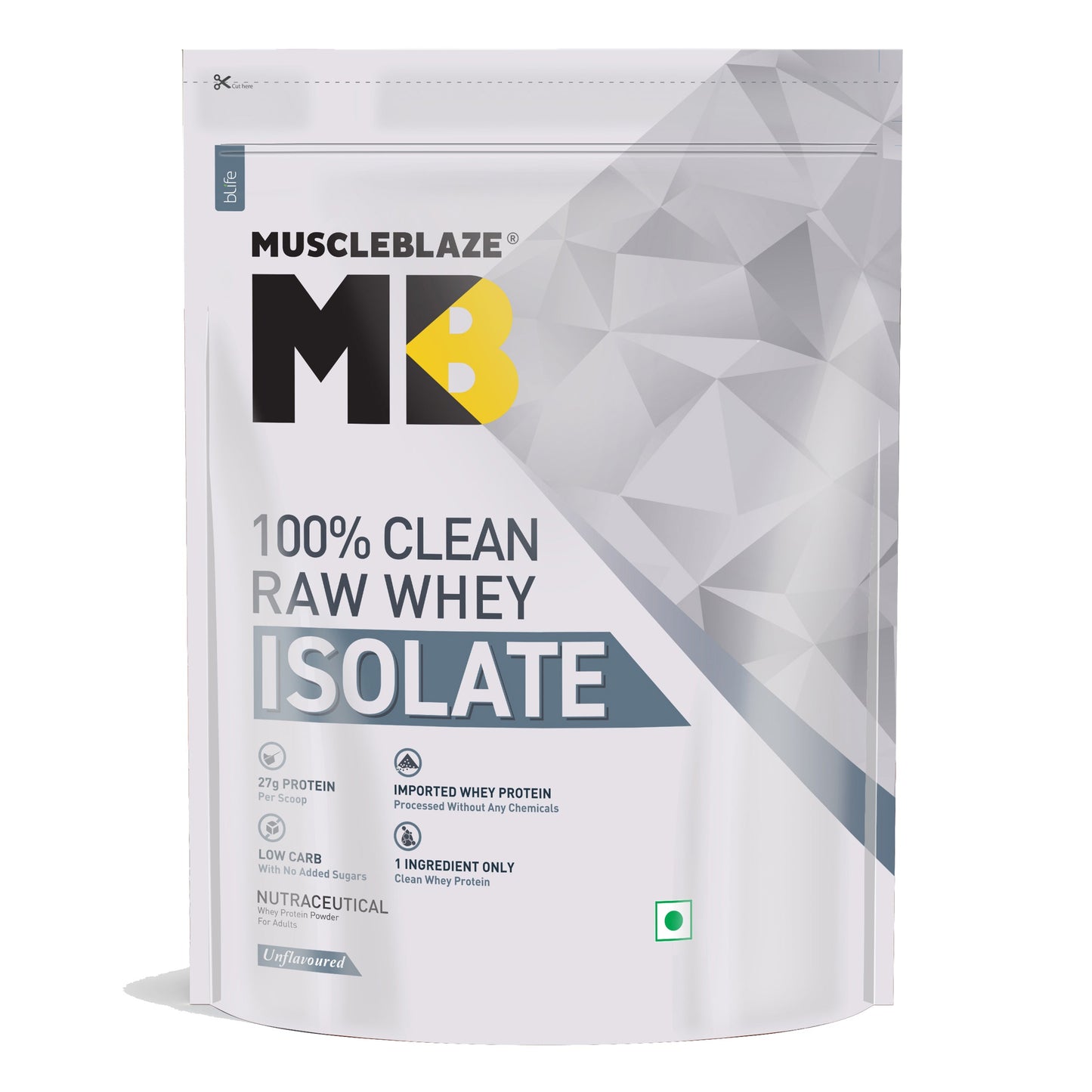 MuscleBlaze 100% Clean Raw Whey Protein Isolate Unflavoured | MuscleBlaze at Broadway