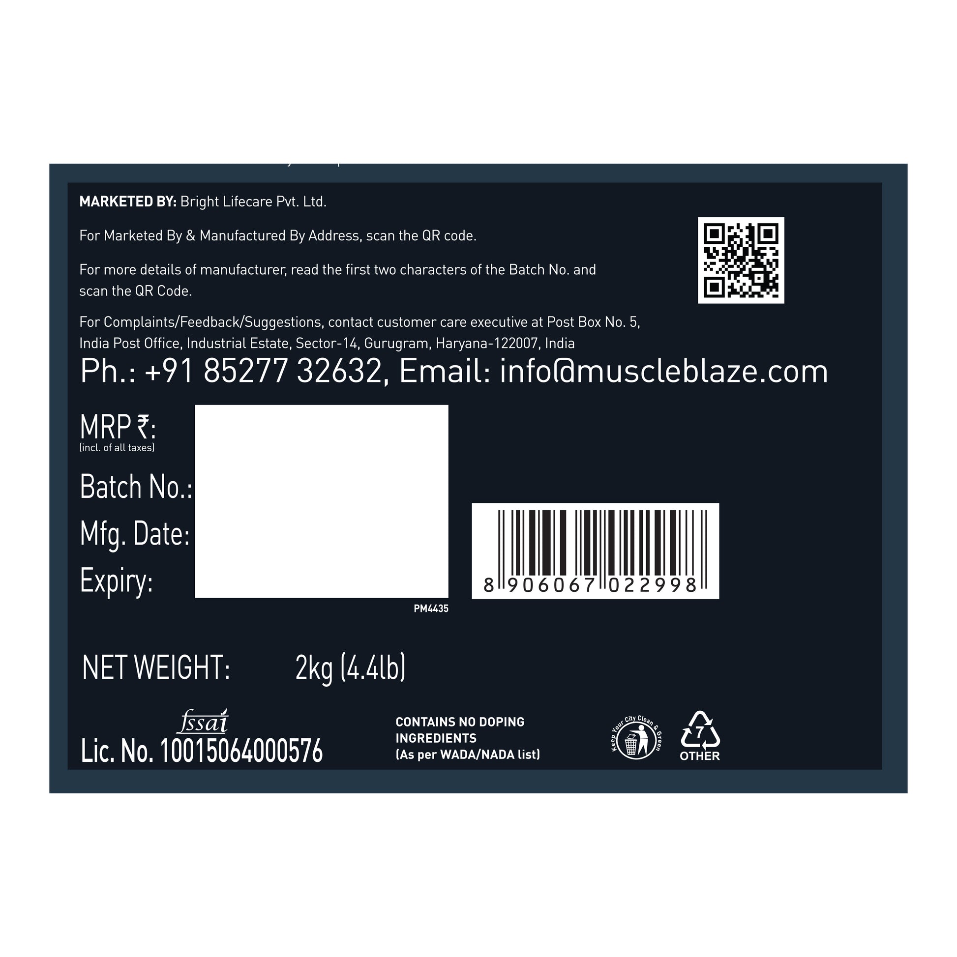 MuscleBlaze Super Gainer XXL, Chocolate, 2kg | MuscleBlaze at Broadway