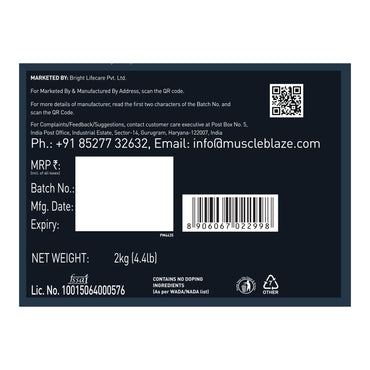 MuscleBlaze Super Gainer XXL, Chocolate, 2kg