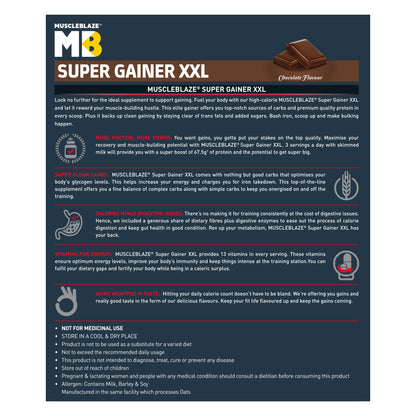 MuscleBlaze Super Gainer XXL, Chocolate, 2kg | MuscleBlaze at Broadway