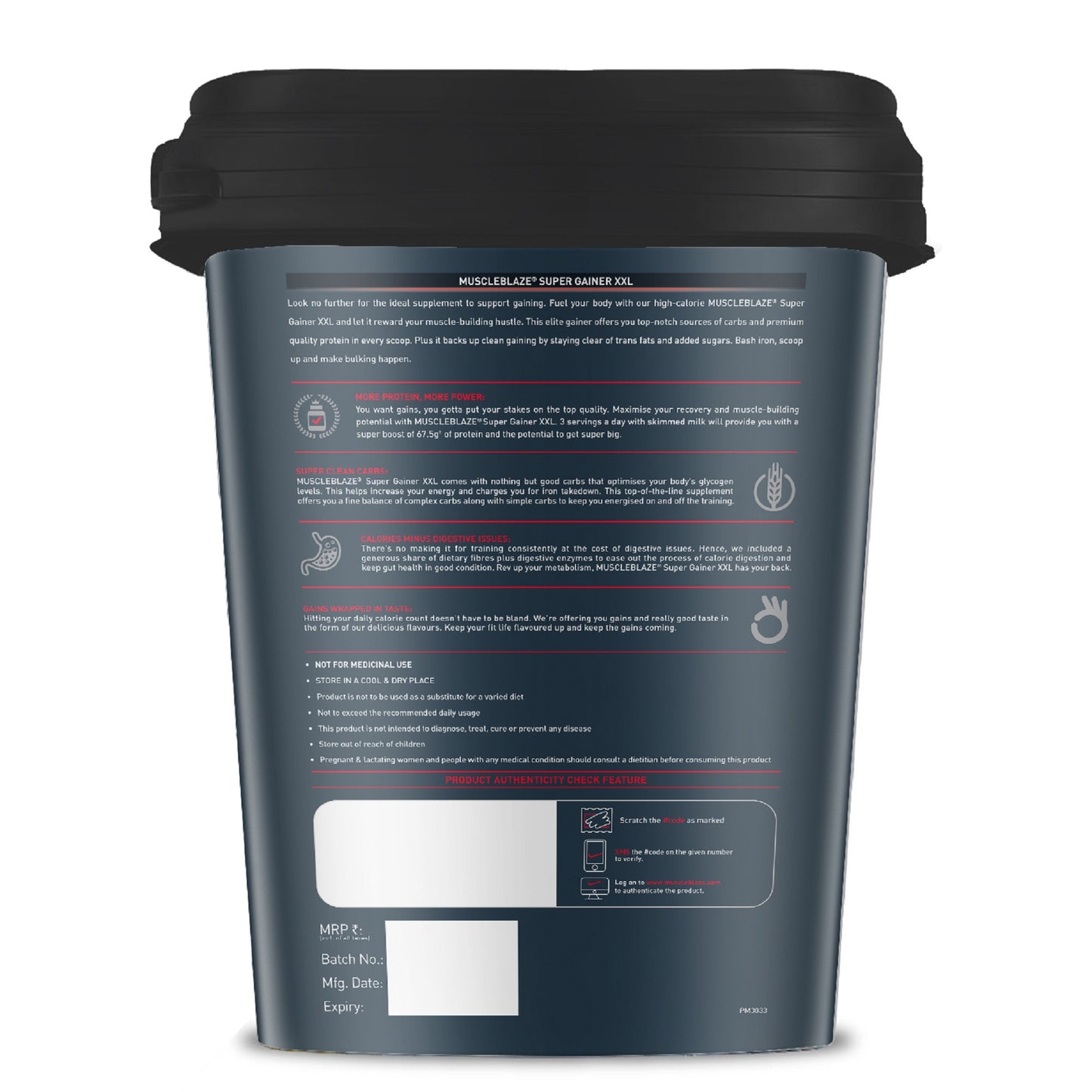 MuscleBlaze Super Gainer XXL, Chocolate, 5kg