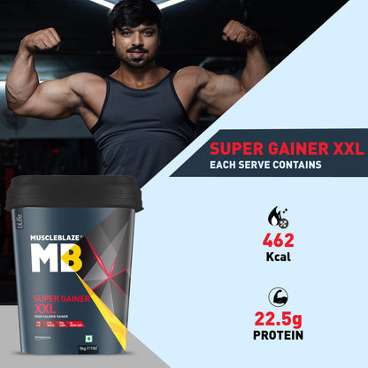 MuscleBlaze Super Gainer XXL, Chocolate, 5kg
