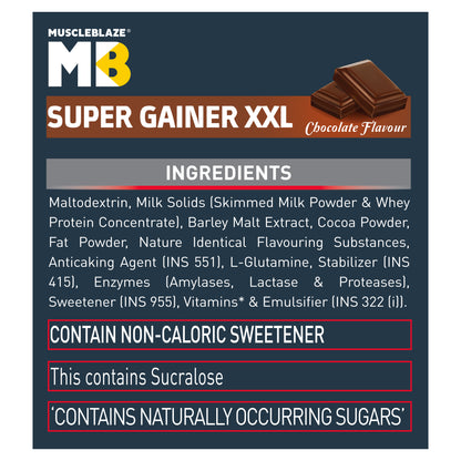 MuscleBlaze Super Gainer XXL, Chocolate, 5kg