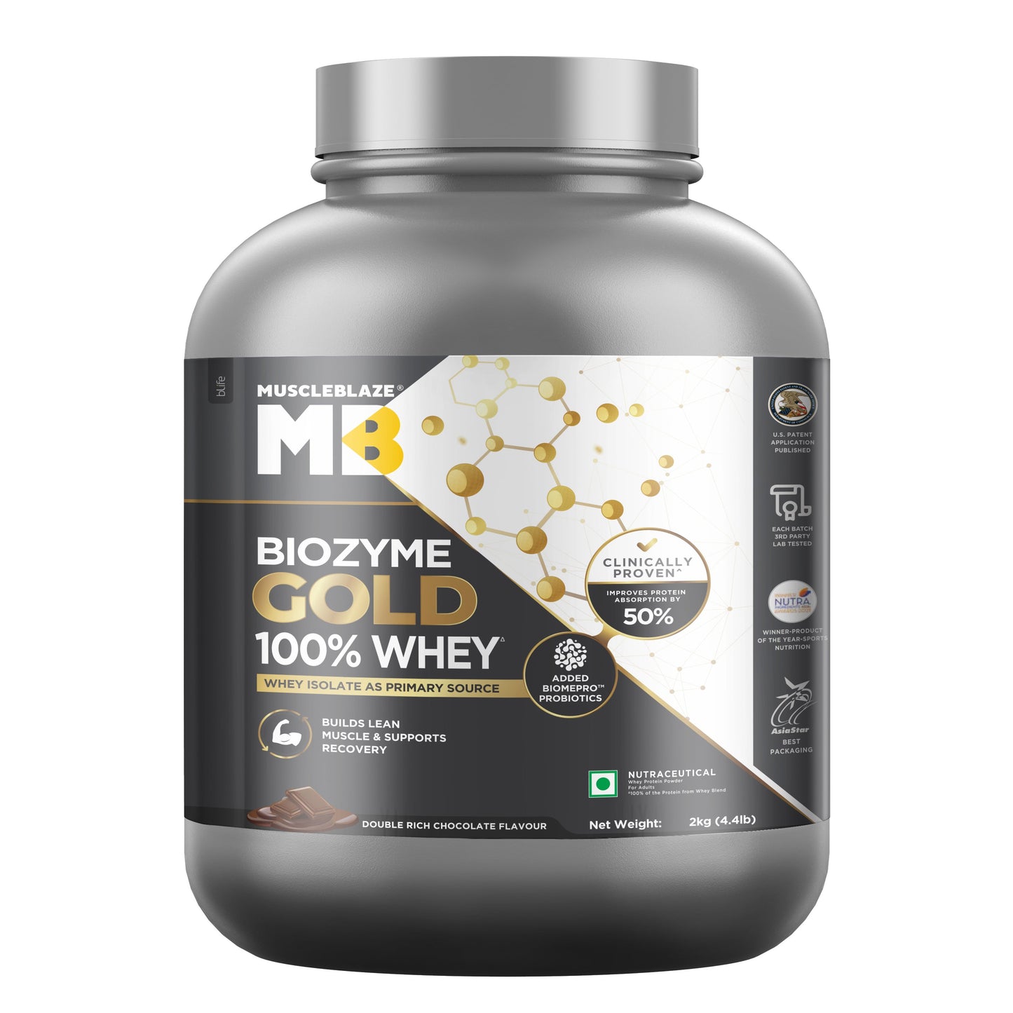 MuscleBlaze Biozyme Gold 100% Whey Protein | Double Rich Chocolate | MuscleBlaze at Broadway