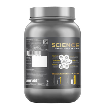 MuscleBlaze Biozyme Gold 100% Whey Protein (Double Rich Chocolate, 1kg / 2.2 lb)
