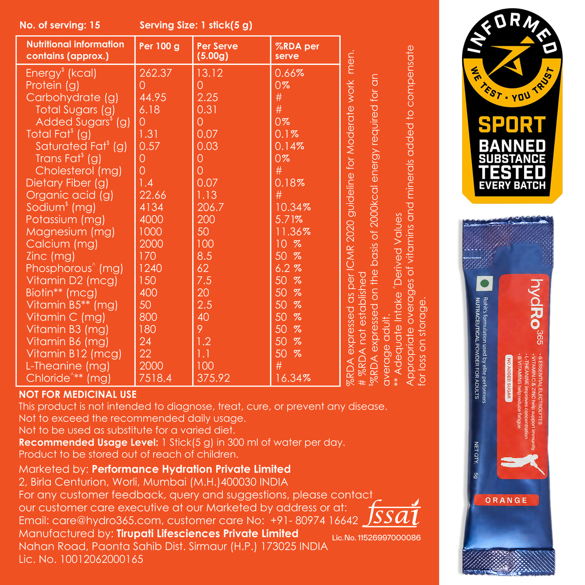 hydRo365 Orange Daily Hydration
