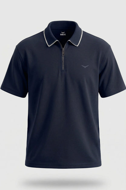 Zip Collar Polo T-Shirt