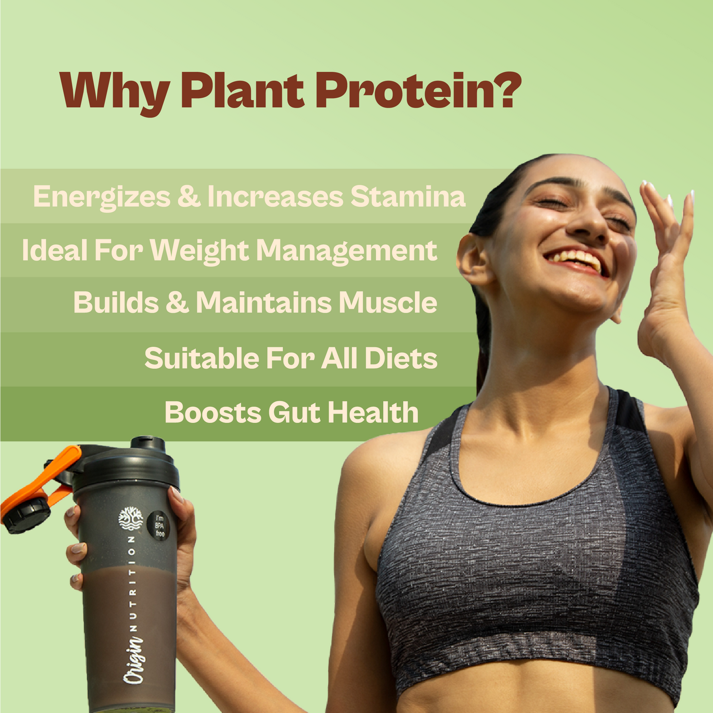 Origin Nutrition Daily Plant Protein  Unflavoured