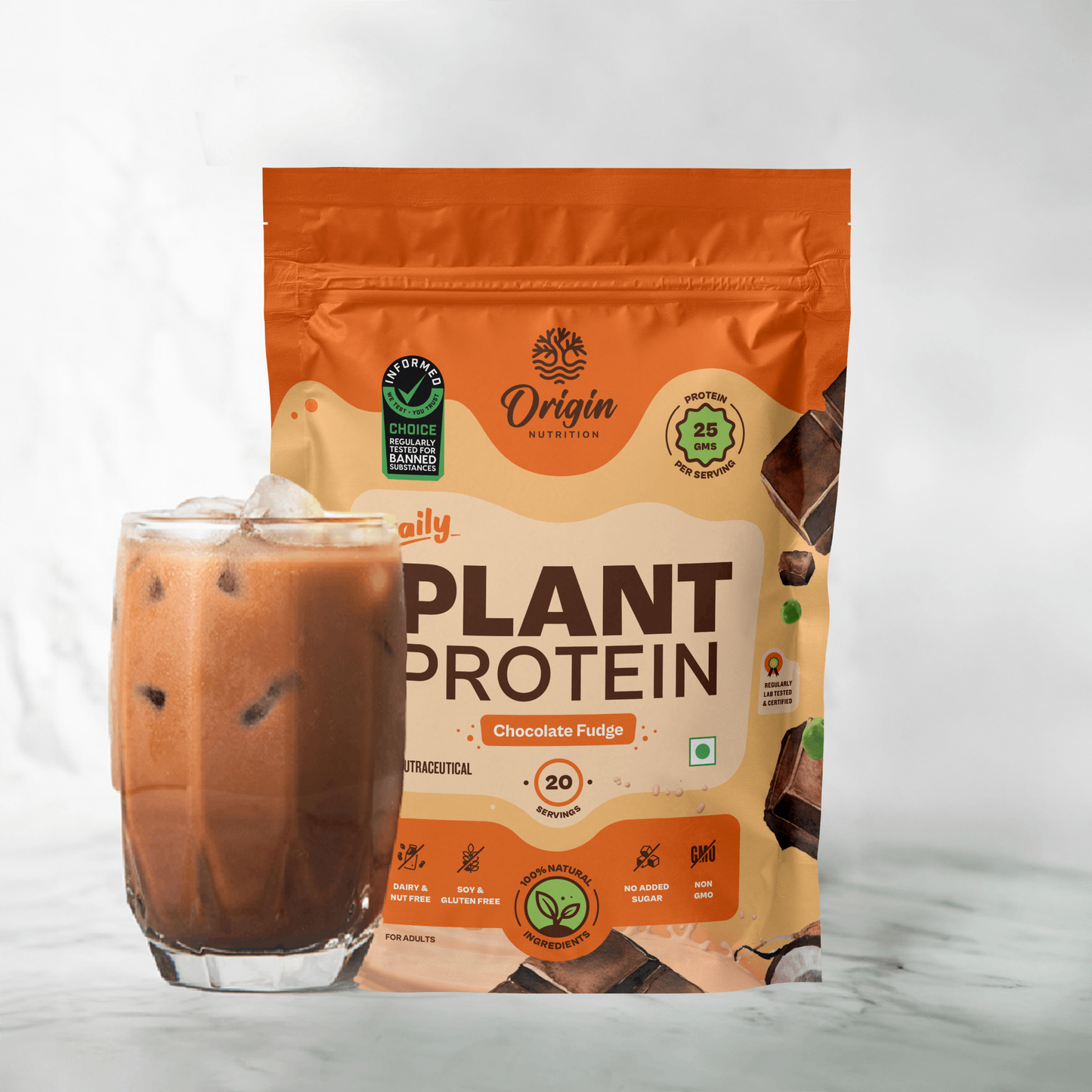 Origin Nutrition Daily Plant Protein  Chocolate